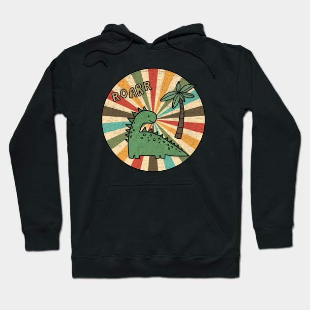 Dinosaur drawing - Retro colors Hoodie by valentinahramov